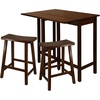 image:imageWinsome Wood Lynnwood 3Pc High Drop Leaf Table with 24 Saddle Seat Stool
