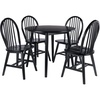 image:imageWinsome Wood Moreno 5Pc Drop Leaf Dining Table with Windsor Chairs  Black