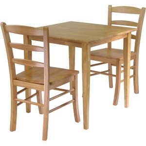 image:imageGroveland 3Pc Dining Set Square Table with 2 ChairsLight Oak
