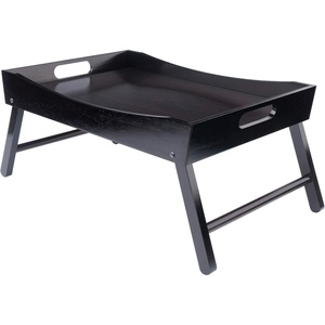 image:imageWinsome Benito 2441Inch Folding Bed Tray with Curved Top Walnut 92022