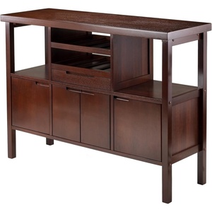 image:imageWinsome Diego Dining Brown  Elegant amp Functional Entertaining Credenza Cabinet with Storage Doors amp Shelves for Kitchen Dining Room