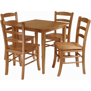 image:imageWinsome Groveland 5Pc Dining Table with 4 Ladder Back Chairs Light OakLight Oak