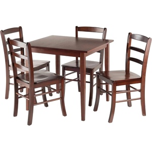 image:imageWinsome Groveland 5Pc Dining Table with 4 Ladder Back Chairs Light OakWalnut