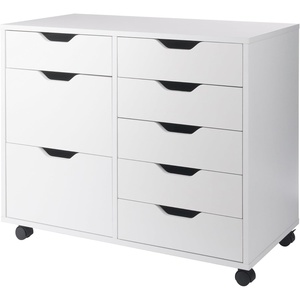 image:imageWinsome Halifax Mobile Storage Cabinet with 1 Door amp 5 Drawers in White Stylish amp Functional Home Storage Cabinet for Filing Kitchen Organization Moveable Furniture for Office Dorms ApartmentsWhite