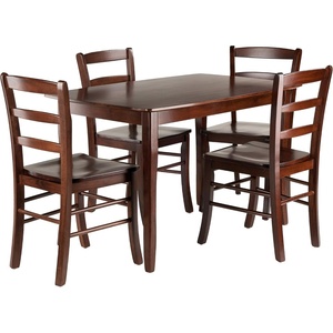 image:imageWinsome Inglewood 5PC Set Table w 4 Ladderback Chairs Dining Walnut