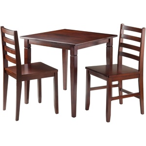 image:imageWinsome Kingstate Dinning Table with 2 Hamilton Ladder Back Chairs Brown
