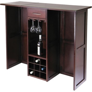 image:imageWinsome Newport 4016 x 50 x 1787Inch Wood Expandable Counter Wine Bar Antique Walnut 94350