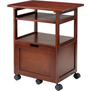 image:imageWinsome Piper 3Shelf Wood Mobile Printer Stand Brown 94427