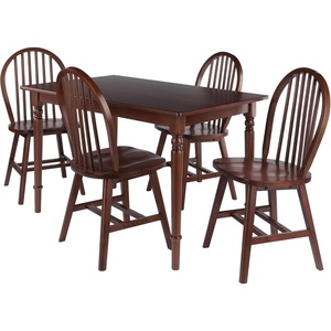 image:imageWinsome Ravenna 5Pc Dining Table with Windsor Chairs Walnut