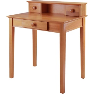 image:imageWinsome Studio Writing Desk with 3 Drawers in Honey Classic Small Home Office Computer Table Sturdy Furniture for Bedroom Living Room Compact amp Convenient for Small SpacesDesk