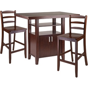 image:imageWinsome Wood Albany 3Pc Set High Table wLadder Back Counter Stools