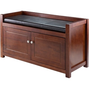 image:imageWinsome Wood Charleston 2Pc Storage Hall Bench SetWalnut  Espresso