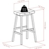 image:image3Pc Inglewood HighPub Dining Table with Cushioned Saddle Stool
