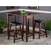 image:image3Pc Lynnwood Drop Leaf Kitchen Table with 2 Cushion Saddle Seat Stools