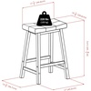 image:image3Pc Lynnwood Drop Leaf Kitchen Table with 2 Cushion Saddle Seat Stools