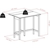 image:image3Pc Lynnwood Drop Leaf Kitchen Table with 2 Cushion Saddle Seat Stools