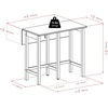 image:image3Pc Lynnwood Drop Leaf Kitchen Table with 2 Cushion Saddle Seat Stools
