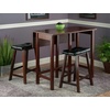 image:image3Pc Lynnwood Drop Leaf Kitchen Table with 2 Cushion Saddle Seat Stools