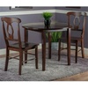 image:imageClayton 3Pc Set Drop Leaf Table amp 2 Chairs Walnut