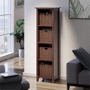image:imageMilan 5Pc Storage Shelf with 4 Foldable Woven Baskets  Walnut