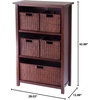 image:imageMilan 6Pc CabinetShelf and Baskets Shelf One Basket 4 Small Baskets 3 cartons