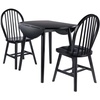 image:imageMoreno 3Pc Drop Leaf Dining Table with Windsor Chairs  Black