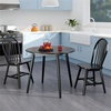 image:imageMoreno 3Pc Drop Leaf Dining Table with Windsor Chairs  Black