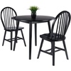 image:imageMoreno 3Pc Drop Leaf Dining Table with Windsor Chairs  Black