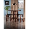 image:imageOrlando 3Pc Set High Table 2 Shelves w 2 Cushion Seat Stools
