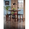 image:imageOrlando 3Pc Set High Table 2 Shelves w 2 Cushion Seat Stools