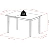 image:imagePerrone 3Pc Dining Set Drop Leaf Table amp 2 Ladderback Chairs