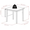 image:imagePerrone 3Pc Dining Set Drop Leaf Table amp 2 Ladderback Chairs