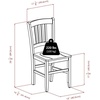 image:imagePerrone 3Pc Dining Set Drop Leaf Table amp 2 Slat Back Chairs