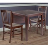 image:imagePerrone 3Pc Dining Set Drop Leaf Table amp 2 Slat Back Chairs
