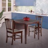 image:imagePerrone 3Pc Dining Set Drop Leaf Table amp 2 Slat Back Chairs