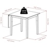 image:imagePerrone 3Pc Dining Set Drop Leaf Table amp 2 Slat Back Chairs