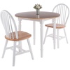 image:imageSorella 3Pc Drop Leaf Dining Table with Windsor Chairs  Natural and White