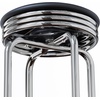 image:imageSummit 3Pc Pub Table and Swivel Stool Set Black amp Chrome