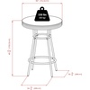 image:imageSummit 3Pc Pub Table and Swivel Stool Set Black amp Chrome