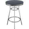 image:imageSummit 3Pc Pub Table and Swivel Stool Set Black amp Chrome