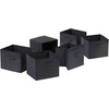 image:imageVerona 2Section W Storage Shelf with 6 Foldable Black Fabric BasketsBlack Baskets