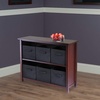 image:imageVerona 2Section W Storage Shelf with 6 Foldable Black Fabric BasketsBlack Baskets