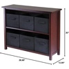 image:imageVerona 2Section W Storage Shelf with 6 Foldable Black Fabric BasketsBlack Baskets