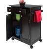 image:imageWINSOME Savannah Kitchen Espresso  Rolling Utility amp Serving Cart with Wheels for Snacks Drinks Kitchen Essentials Storage amp Organization for Home ApartmentKitchen