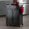 image:imageWINSOME Savannah Kitchen Espresso  Rolling Utility amp Serving Cart with Wheels for Snacks Drinks Kitchen Essentials Storage amp Organization for Home ApartmentKitchen
