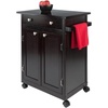 image:imageWINSOME Savannah Kitchen Espresso  Rolling Utility amp Serving Cart with Wheels for Snacks Drinks Kitchen Essentials Storage amp Organization for Home ApartmentKitchen