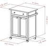 image:imageWINSOME Savannah Kitchen Espresso  Rolling Utility amp Serving Cart with Wheels for Snacks Drinks Kitchen Essentials Storage amp Organization for Home ApartmentKitchen