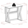 image:imageWinsome 3Piece Harrington Drop Leaf High Table with 2 Cushion Saddle Seat Stools 24Inch BrownTransitional