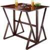 image:imageWinsome 3Piece Harrington Drop Leaf High Table with 2 Rush Seat Stools 29Inch Brown