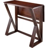 image:imageWinsome 3Piece Harrington Drop Leaf High Table with 2 Rush Seat Stools 29Inch Brown
